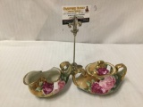 Nippon hand painted rose pattern Nippon cream and sugar dishes