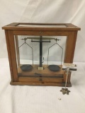 Vintage Philip Harris & Co laboratory scale made in Birmingham - in case