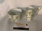 2 pcs of vintage Z.S&C. co Irma pattern creamer and sugar bowl in Bavaria