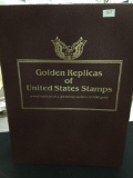 Book of approx. 180 first day covers w/ 22K gold replica US stamps from 2009, see pics