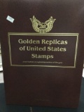 Book of approx. 42 first day covers w/ 22K gold replica US stamps on ea. From 2011