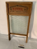 Vintage National Washboard Co wood/glass wash board No 512 made in USA