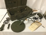 1945 Detector Set SCR-625-H - U.S. Army Signal Corps mine sweeper, w/ detector head, and much more