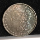 1885-P CH Rainbow Toned silver Morgan Dollar