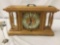 German made Franz Hermie Vintage Mantle Clock, clasp on front is broken and the 12 has fallen out of