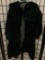 Antique Arctic Fur Co. Inc. long black fur coat, lining needs repair, approx 43x18 inches.