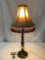 Vintage style modern lamp, tested and working, approx 33x14 inches.