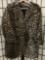 Antique ladies imitation cheetah print coat, approx 32x17 inches