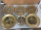 Lot of 6 Wall Hanging Art Plates - 4 Brass!