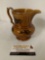 Lord Nelson Ware - Elijah Cotton Ltd. ceramic pitcher with silver plate accent approx 7x5 inches