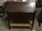 Antique Mission Style wood secretaries desk. Has one loose drawer. Key not included. Measures