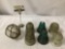 7 pc antiques lot incl. 6 glass insulators (Hemingway, Armstrong) & 1 glass Japanese float ball