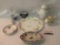 8 pieces antique home decor - Haviland and Co. Limoges, Selztmann tea pot, Rosenthal candle holder,
