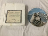 Solitary Watch - Wild Spirits wolf plate by Thomas Hirata with Numbered COA