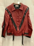 Vintage Michael Jackson - Thriller style new wave 1980s leather jacket by G-III New York, size 5/6