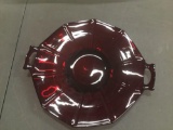 Red glass plate