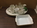 Lot Vintage Kitchen Serving Dishware - China, Pyrex, Ceramic