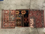 Lot of 3 Louis de Poortere wool mats - carpet samples
