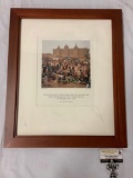 Framed photograph by Emerson Matabele (1999) ? African Market with quote by William Faulkner, approx