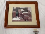 Framed photograph view overlooking ancient city, approximately 24 x 20 inches.