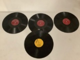 4x vintage 78rpm Hot Rod phonograph records; The Sportsmen, Arkie Shibley, 10 inches each