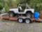 2003 Tandem wheel flat bed trailer with project jeep. Jeep has abandoned title
