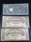 Collection of 2 UNC and one circulated bills incl. UNC 1 & 5 Mexican peso bills & a 1915 10 peso