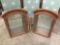 2 vintage oak arch top medicine cabinets with mirrors - cabinets are in great condition