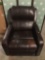 Modern Okin faux-leather electric recliner, tested and working fine - some wear on seat