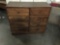 Modern 8 drawer wooden dresser - has some finish wear