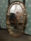1976 opulent wooden wall mirror with gesso frame. Could use some cleaning, but otherwise in great