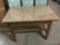 Vintage mission style table w/ marble countertop and drawer - great shape with minimal flaws