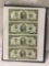 United States Commemorative gallery collection of a 2003 UNC sheet of four $2 bills