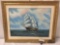 Original acrylic painting of a ship at sea - signed by the artist