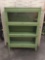 Vintage 3 tier lawyers cabinet in avocado - missing the middle glass pane