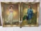 Original framed oil paintings of wealthy young man and woman - signed by B Palamar & M Hryni