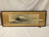 Original watercolor painting of Mount Fuji signed by artist