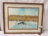 Original watercolor painting Early Snow by George Wise 1980 - signed by the artist