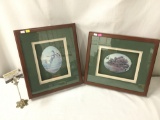 A pair of framed 