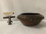 Navajo dark stoneware pine sap bowl by unknown artist - unsigned