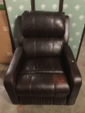 Modern Okin faux-leather electric recliner, tested and working fine - some wear on seat