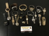 Collection of 19 watches, untested - Timex, Seiko, Geneva, Benrus etc see pics as is