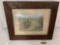 Original framed farm and horse drawing by Emily H Beall 1980 approximately 26x22 inches.