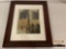 Framed photograph of windows in Athens, signed by artist, approximately 14 x 17 inches