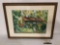 Framed original watercolor painting of the house, signed by artist Haar 1974, approx 22x16.5 inches