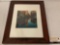 Framed photograph of Belgium signed by artist, approximately 14 x 17 inches