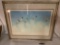 Framed print of sea birds in flight approximately 28 x 24 inches