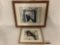 Lot of 2 framed photographs of young girl with family, largest approx 22x19 inches