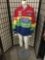 Colorful Dupont racing jacket in good condition - size medium