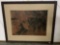 Vintage framed ships deck hands Print artwork by Sessions, approx 28x34 inches
